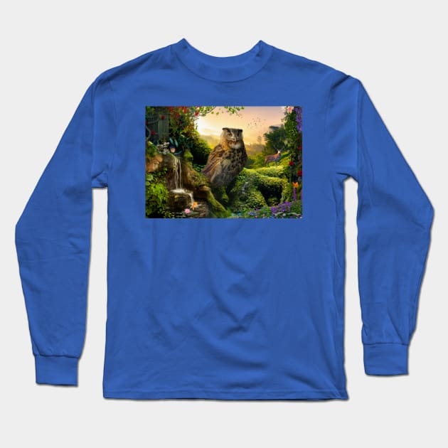 Buho revised Long Sleeve T-Shirt by Phatpuppy Art